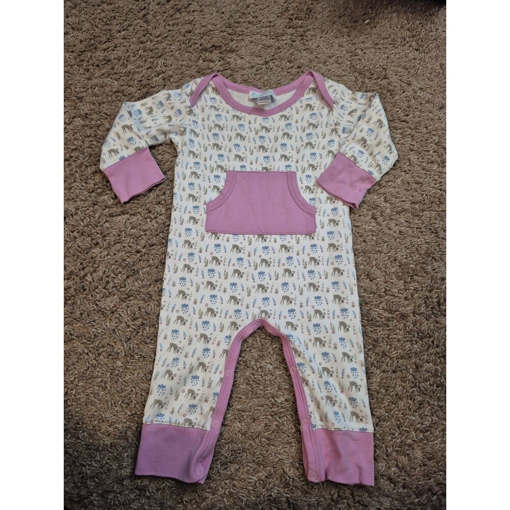 Feather baby pima cotton romper size 9-12 months
